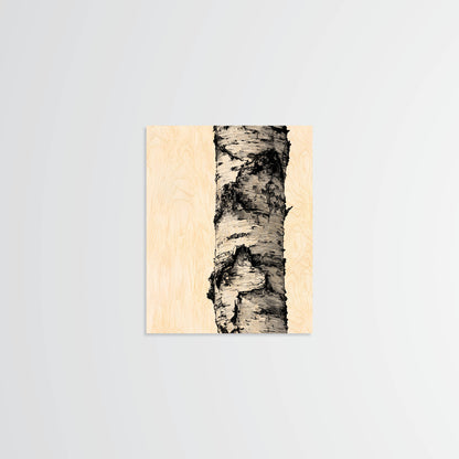 Birch Bark - Wood Print
