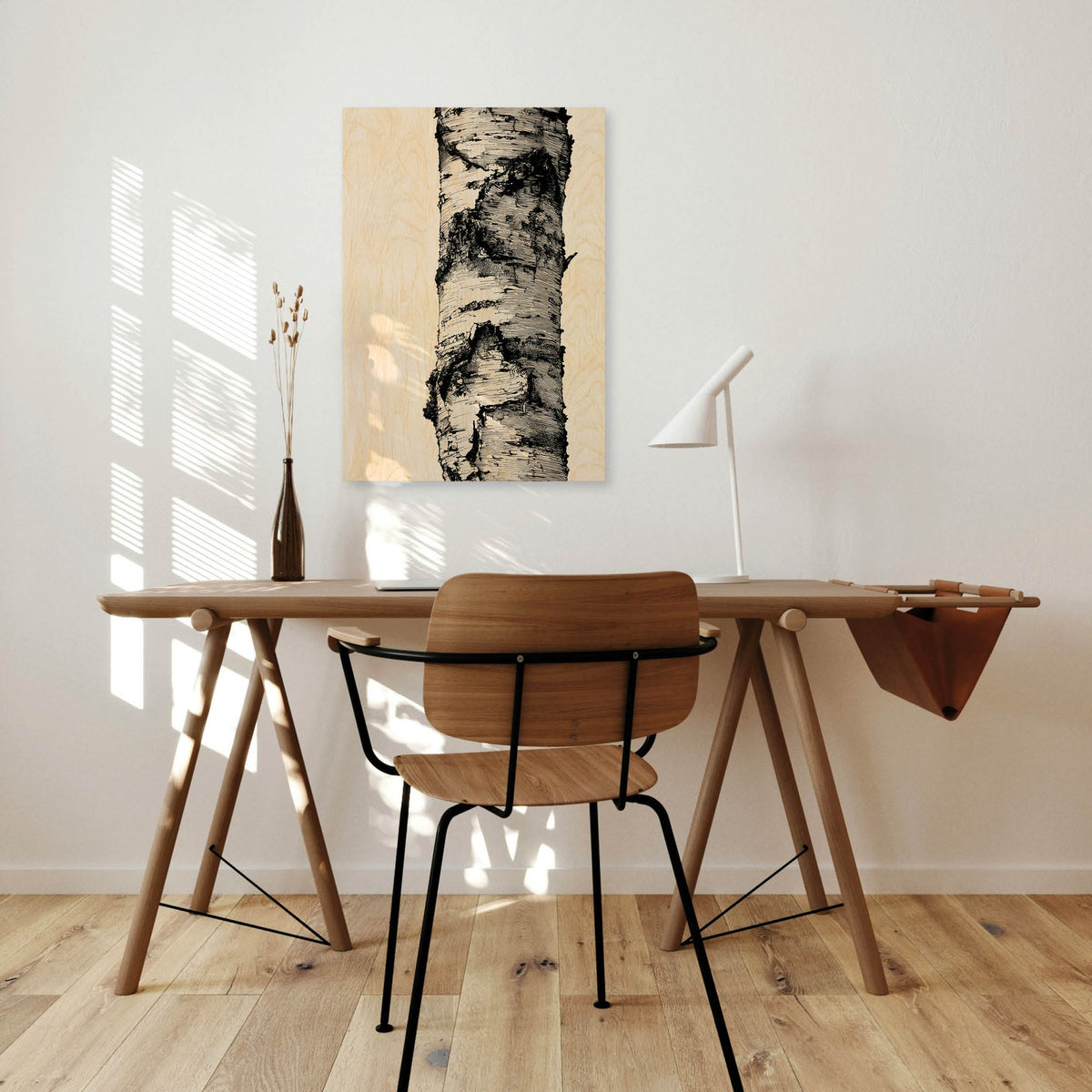 Birch Bark - Wood Print