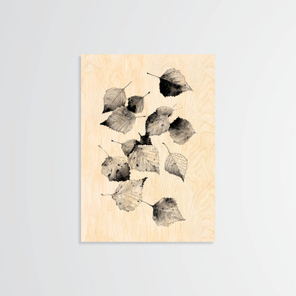 Birch Leaves - Wood Print
