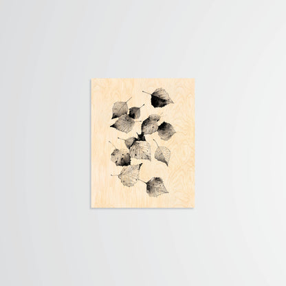 Birch Leaves - Wood Print
