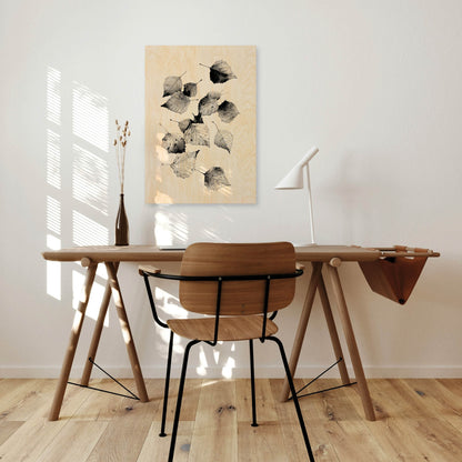 Birch Leaves - Wood Print