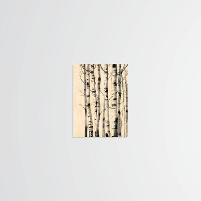 Birch Trunks - Wood Print