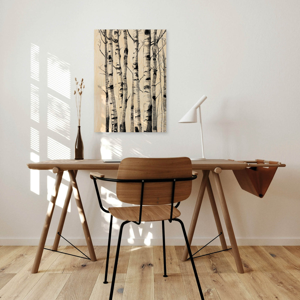 Birch Trunks - Wood Print