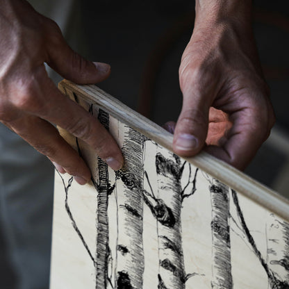 Birch Trunks - Wood Print