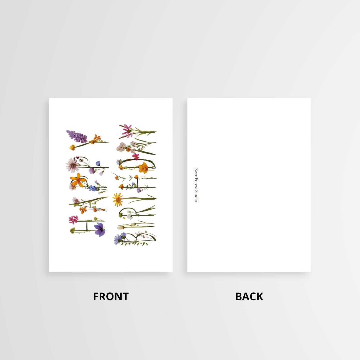 Birthday Card Set 2 - Flowers - 4 cards