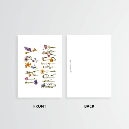 Birthday Card Set 2 - Flowers - 4 cards