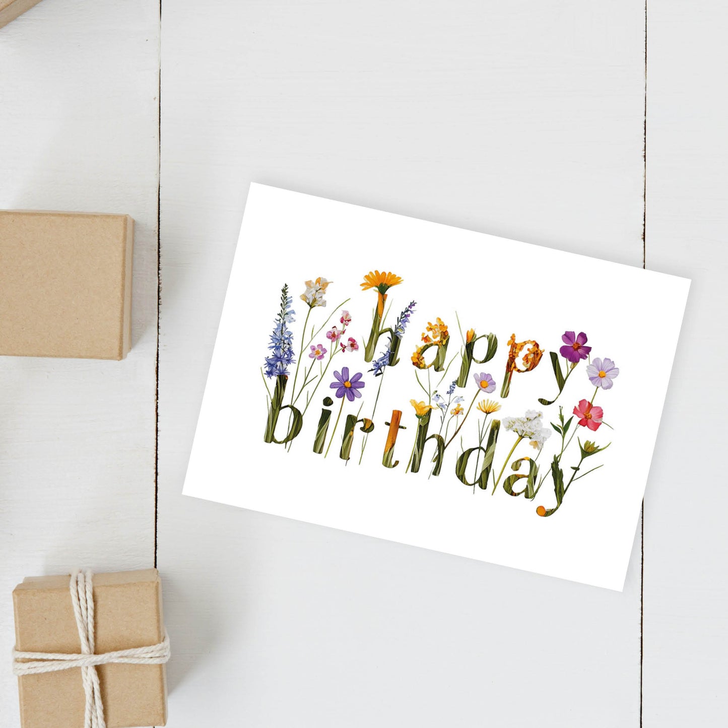 Birthday Card Set 2 - Flowers - 4 cards