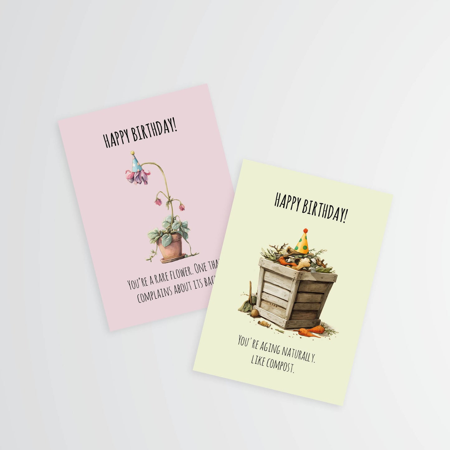 Birthday Card Set 1 - Mildly Offensive - 4 cards