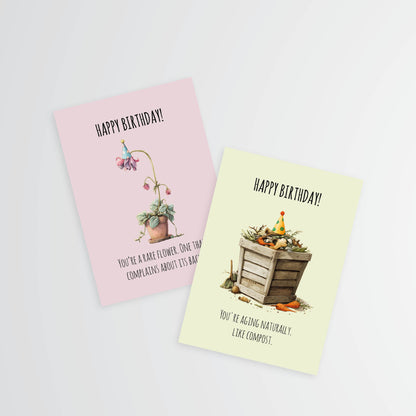 Birthday Card Set 1 - Mildly Offensive - 4 cards