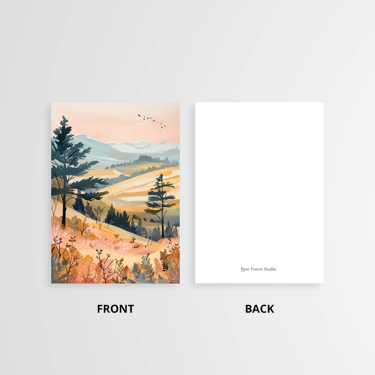 Card Set 3 - Autumn Fields - 4 cards