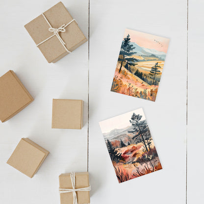 Card Set 3 - Autumn Fields - 4 cards