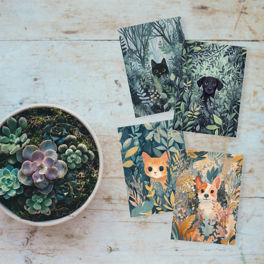 Card Set 5 - Cats & Dogs - 4 cards